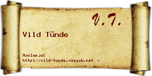 Vild Tünde névjegykártya