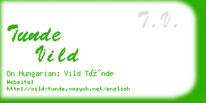 tunde vild business card